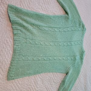 Teal sparkly sweater